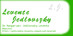 levente jedlovszky business card